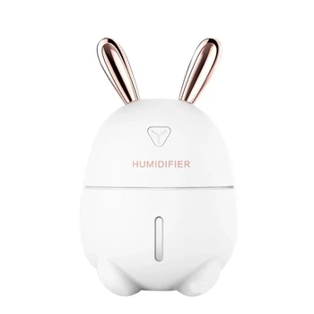 Увлажнитель воздуха зайчик Rabbit 2в1 на 300 мл детский мини персональный LED ароматизатор c подсветкой белый