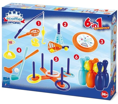 Ігровий набір Ecoiffier 6 аркадних спортивних ігор 179 (3280250001799)