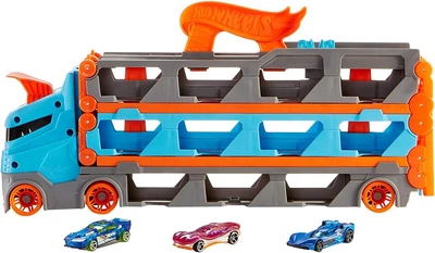 Трек Хот Вілс Вантажівка транспортер Спідвей Хаулер Hot Wheels HW Speedway Hauler GVG37 Mattel
