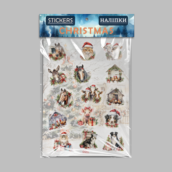 Набор наклеек (стикерпак) A5, 3л. 140*210 мм., Рождество, 4SU_SticPack_0097