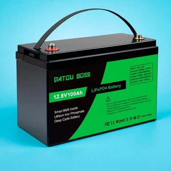 Аккумулятор LiFePO4 DATOUBOSS-02 12,8V 100Ah с BMS, GRADE A,литий-железо-фосфатная батарея для ИБП, RV, солнечных систем, ток разряда 100A
