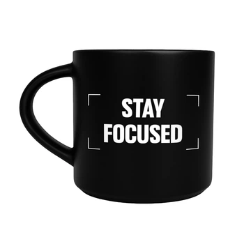 Чашка «Stay focused» черная