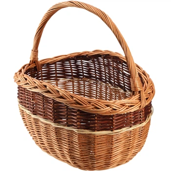 Koszyk wiklinowy na zakupy Kadax Anfo 43 x 30 cm Naturalny K9162 (5903699485132)