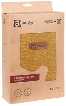 Pokrowiec Amiplay na sofę Moni rozmiar S Żółty (5907563304581)