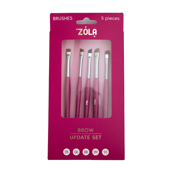 Zola Набор кистей для оформления бровей, Brow Update Set, 05, 06, 08, 09, 10