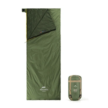 Спальный мешок Naturehike LW180 Mini NH21MSD04, левый, темно-зеленый