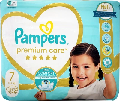 Підгузки Pampers Premium Care 7 Extra Large 15+ кг 32 шт (8700216423915)