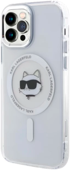 Панель Karl Lagerfeld IML Metal Choupette Head MagSafe do Apple iPhone 13 Pro White (KLHMP13LHLSCHH)