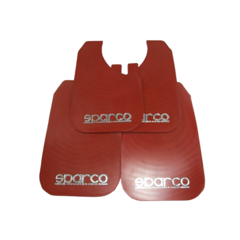 Брызговики SPARCO 430 х 265 мм, универсальные, красные, к-кт 4шт, мягкий капрон (60896)