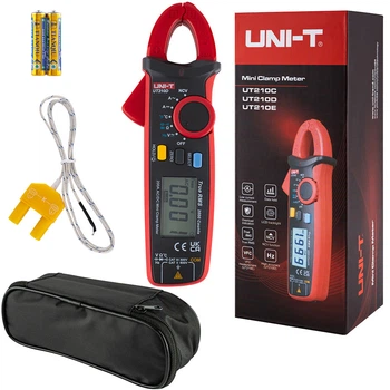 Токові кліщі UNI-T UT210D True RMS з автоматичним вибором діапазонів (200A AC; 200A DC; 600V AC; 600V DC; 20МОм-60МОм; 20мФ-62мФ; 10Гц-1кГц; перевірка діодів) (0