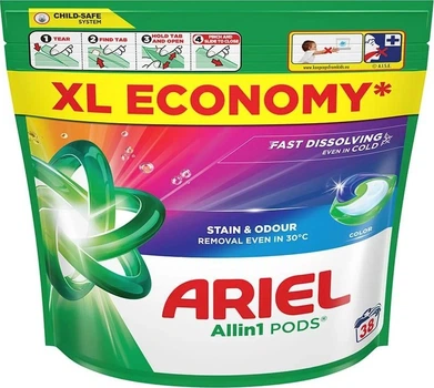Капсули для прання Ariel Color All in 1 Color 38 шт (8700216765268)