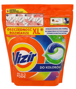Капсули для прання Vizir All in 1 Pods для кольорового 38 шт (8700216745987)