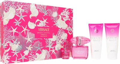 Zestaw damski Versace Bright Crystal Absolu Woda perfumowana 90 ml + Balsam do ciała 100 ml + Żel pod prysznic 100 ml + Miniaturka Woda perfumowana 5 ml (8011003899814)