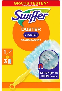 Щітка-магніт для збирання пилу Swiffer Duster Starter стартовий набір піпідастр з 3-ма змінними насадками