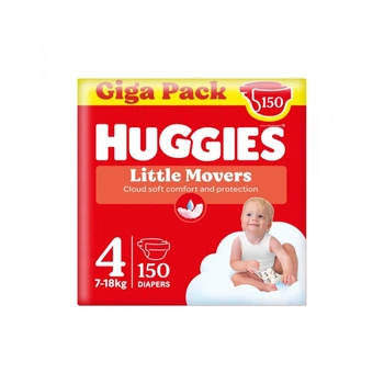 Подгузники Huggies Little Movers 4 (7-18 кг) M-pack, 150 шт (5029053583402) (9466)
