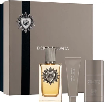 Набір для чоловіків Dolce&Gabbana Devotion Pour Homme Парфумована вода 100 мл + Гель для душу 50 мл + Дезодорант-стік 75 г (8054754403435)