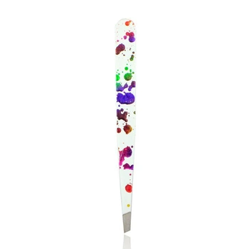 Пінцет скошений Christian CTW-121 White