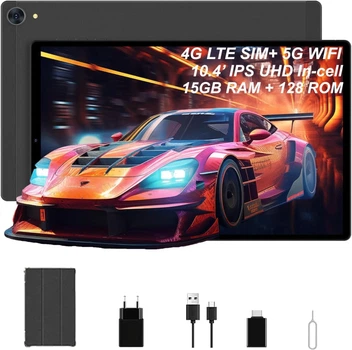 Планшет 10.4" Full HD Yumkem T26 6+9/128Gb 4G 8 ядер 2-SIM Android 12 6000 mAh Чорний