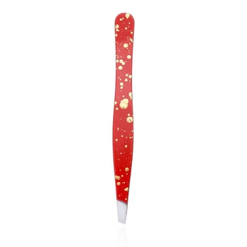Скошений пінцет Red з принтом Christian CTW-124 Red