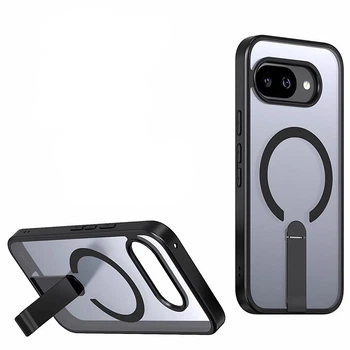 Чехол Color Matte with Metal Stand для Google Pixel 9A с поддержкой беспроводной зарядки и выдвижной подставкой black