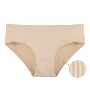 Однотонные женские трусы слипы бежевые - Donella - 3132T - L - Бежевый