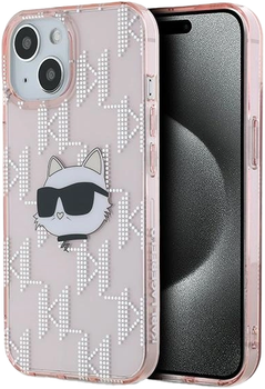 Панель Karl Lagerfeld IML Choupette Head & Monogram для Apple iPhone 13/14/15 Pink (KLHCN61HKLPCHP)