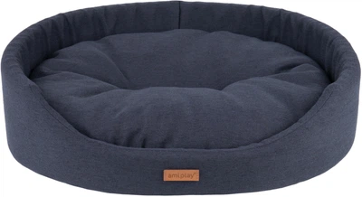 Legowisko dla psów i kotów Amiplay Montana owalne M Czarne (5907563274136)