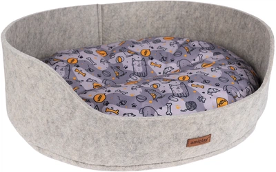 Legowisko dla psów Amiplay Hygge owalne 2w1 S Beżowe (5907563302969)