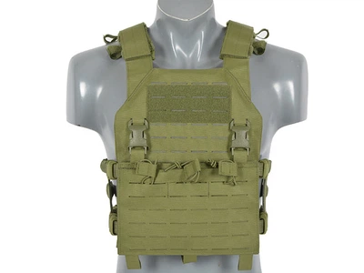 Штурмовая плитоноска Buckle Up Assault Plate Carrier Laser-Cut с подсумоком под магазины – Олива (Olive) [8FIELDS]