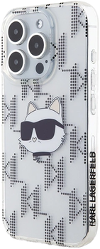 Etui Karl Lagerfeld IML Choupette Head & Monogram do Apple iPhone 15 Pro Max Transparent (KLHCP15XHKLPCHT)