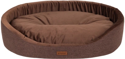 Legowisko dla psów Amiplay Siena owalne L Brązowe (5907563299221)