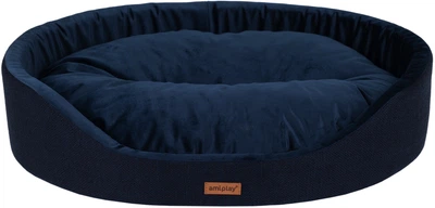 Legowisko dla psów Amiplay Siena owalne S Niebieskie (5907563299092)