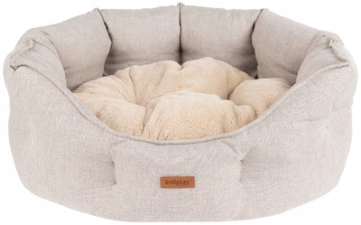 Лежак для собак Amiplay Como Colosseum L Бежевий (5907563312456)