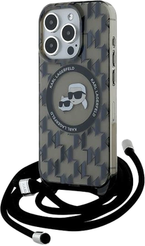 Etui Karl Lagerfeld IML Crossbody Monogram Karl & Choupette do Apple iPhone 15 Pro Black (KLHMP15LHCKCKLCK)