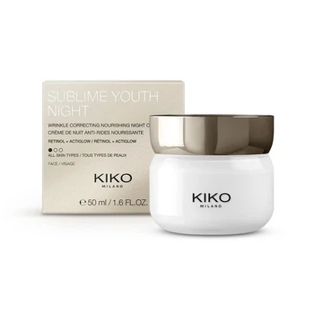 KIKO Milano Sublime Youth Night Cream Антивозрастной ночной крем для лица с ретинолом, 50 мл