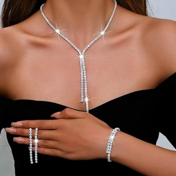 Женский комплект украшений No brand 2413 серебристый
