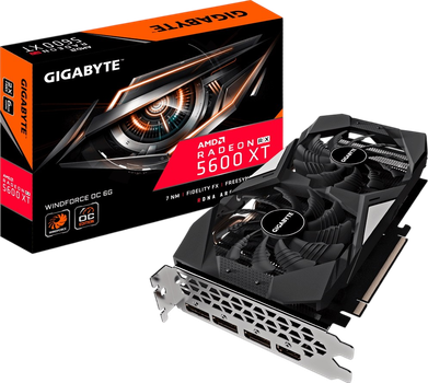Відеокарта AMD Radeon RX 5600 XT 6GB Gigabyte WindForce OC (GV-R56XTWF2OC-6GD) Б/В