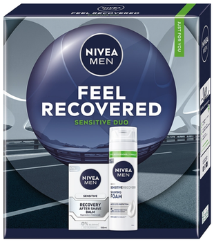 Zestaw kosmetyków do pielęgnacji ciała Nivea Men Feel Recovered 2025 Balsam po goleniu 100 ml + Pianka do golenia 200 ml (5900017102726)