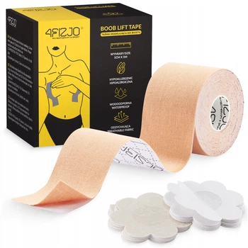 Лента-тейп для моделирования бюста 4FIZJO 5 см x 5 м + 10 хлопковых накладок Beige (P-5905973401494)