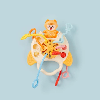 Погремушка-грызунок Yandong Toys Ракета, светлая, 12м+