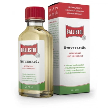 Збройове мастило Ballistol Universal Oil 50 мл – універсальна збройова олія у скляному флаконі