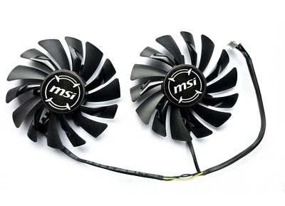 Вентилятор для видеокарты MSI RX 470 480 570 580 RX 6600 Armor (orgnl) 87 мм PLD09210S12HH (PLD09210B12HH) комплект 2 шт (№144)