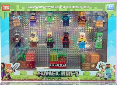 Магнитный набор Minecraft в стиле LEGO прочный безопасный пластик магнитные соединения