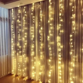 Гирлянда светодиодная «Штора» 3×2 м 240 LED тёплый жёлтый свет