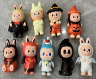 Фигурки Labubu Halloween Mini 12 шт тематические персонажи Хэллоуин