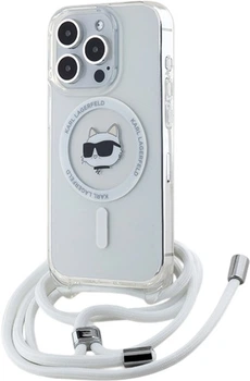 Etui Plecki Karl Lagerfeld IML Choupette Head & Cord Magsafe do Apple iPhone 13 Pro Max Transparent (KLHMP13XHCCHN)
