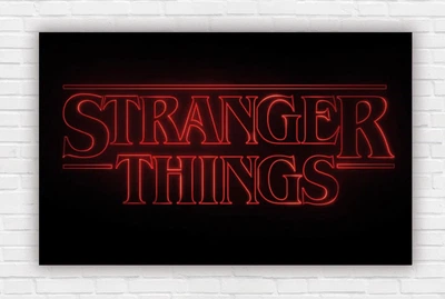 Бумажный плакат "Очень странные дела. Stranger Things. Загадочные события" размер 120х75см
