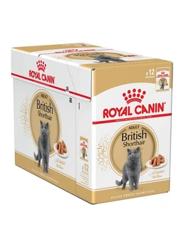 Упаковка влажного корма Royal Canin British Shorthair для британских кошек (кусочки в соусе) 12 шт х 85 г