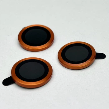 Защитные линзы на камеру для Apple iPhone 17 Pro / 17 Pro Max Metal Lens Camera Glass Orange / Оранжевый