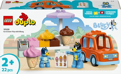 Конструктор Lego Duplo Bluey Путешествие с мороженым из Блуи, 22 детали 10458